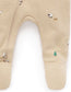 Organic Farm Friends Embroidered Fleece Footie