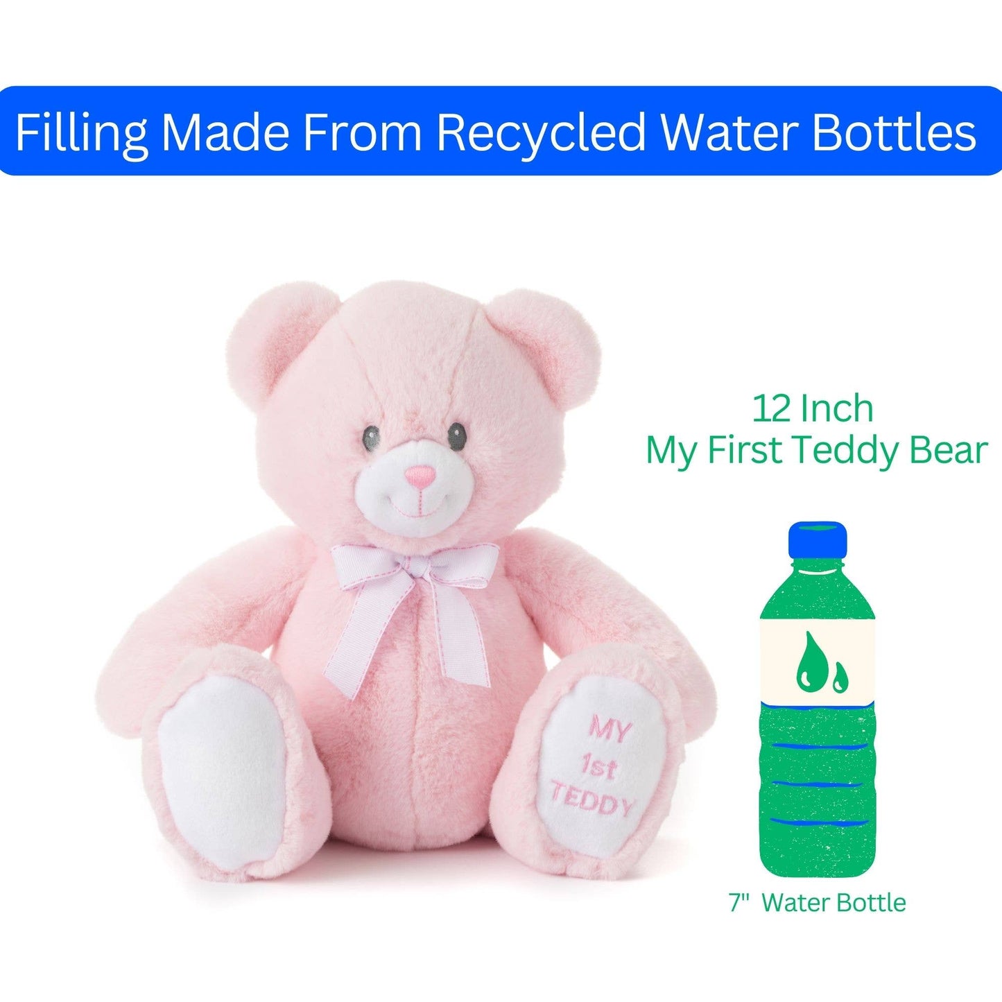 12" My First Teddy Bear Stuffed Animal - Pink