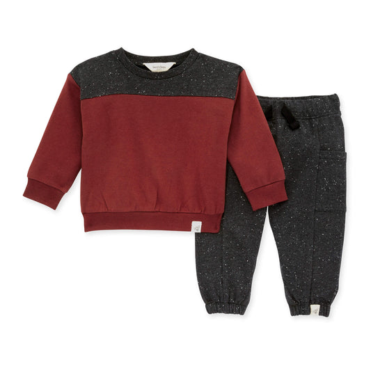 Organic French Terry Shirt & Speckled Pant Set