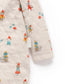 Organic Quilted Gnome Zip Footie