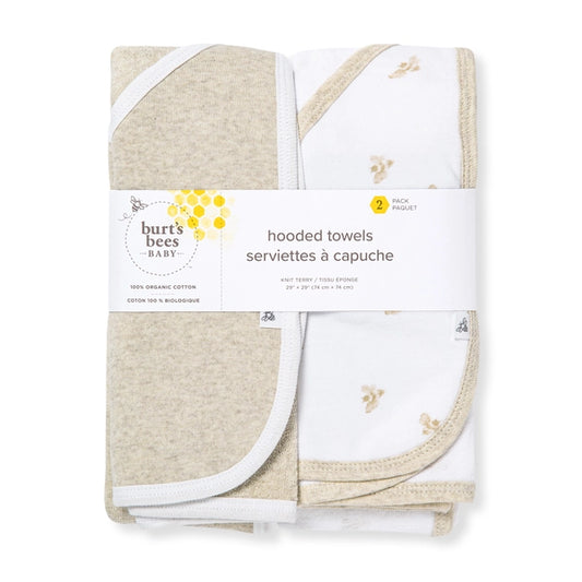 Golden Bee Organic Cotton Hooded Towels-2 Pack