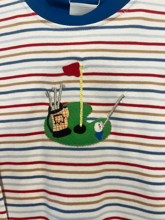 Golf Applique Pima Shirt/Pant Set