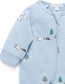 Organic Herding Sheep Embroidered Fleece Footie