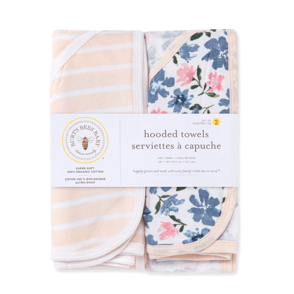 Botanical Gardens Organic Cotton Hooded Towels- 2 Pack