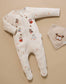 Organic Zip Applique Oak Leaf Footie Set