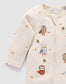 Organic Zip Applique Oak Leaf Footie Set