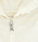 Organic Cream Ruffle Zip Hooded Jacket
