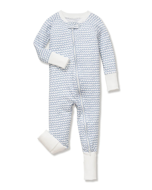 Pima Peekaboo Convertible Romper in La Mer