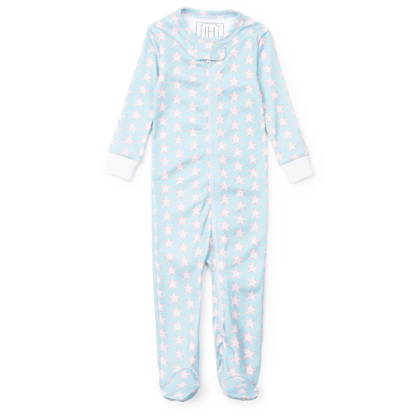 Parker Zip Pima Pajamas - Seaside Starfish