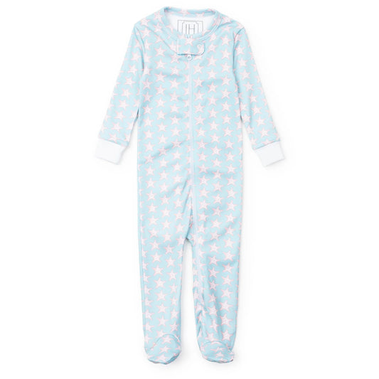 Parker Zip Pima Pajamas - Seaside Starfish