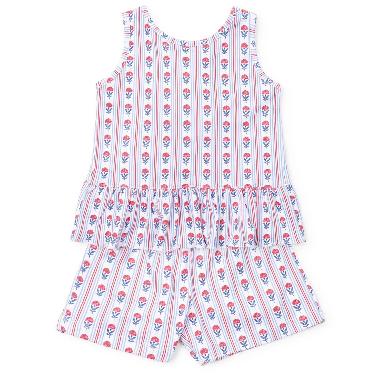 Poppy Liberty Floral Pima Shirt/Shorts Set