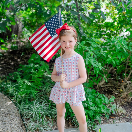 Poppy Liberty Floral Pima Shirt/Shorts Set