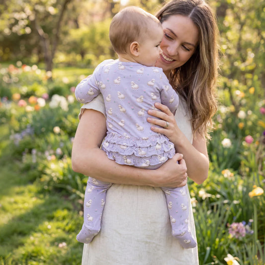 Little Sheep Ruffle Bamboo Footie