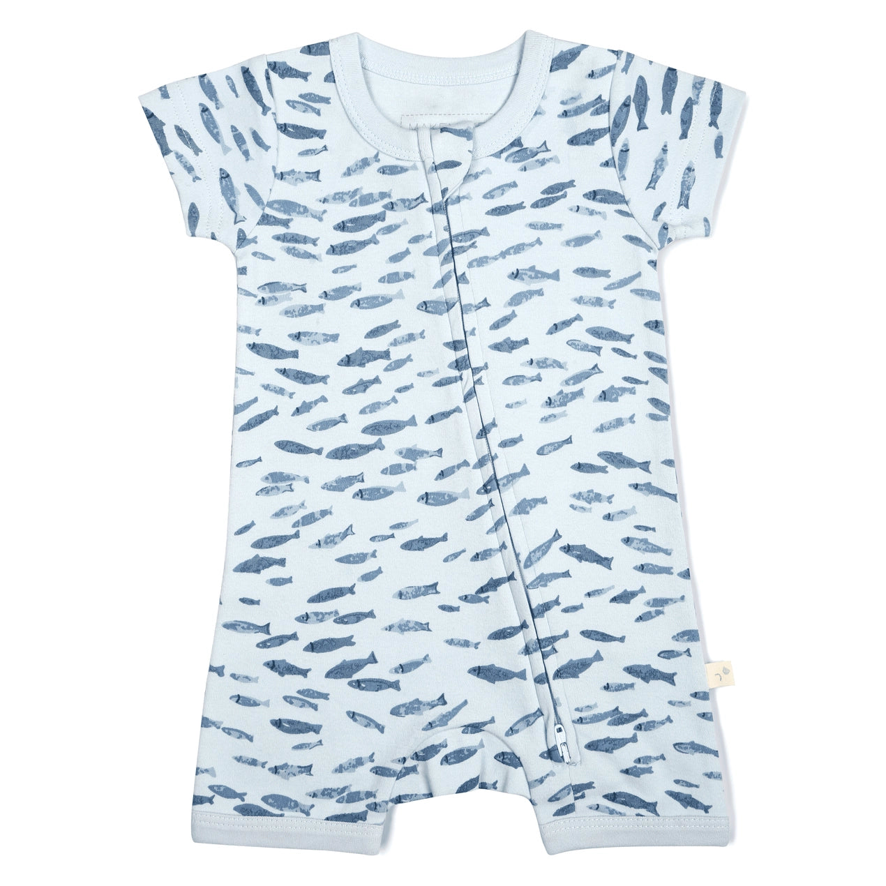 Organic Short Zip Romper - Minnow