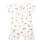 Organic Short Zip Romper - Malibu