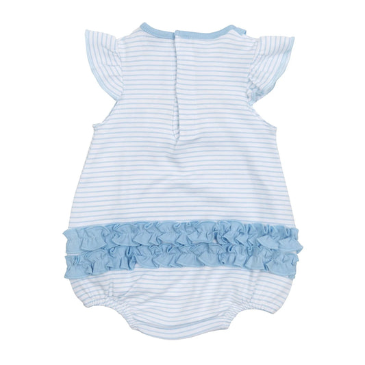Mallard Pond Blue Ruffle Pima Bubble