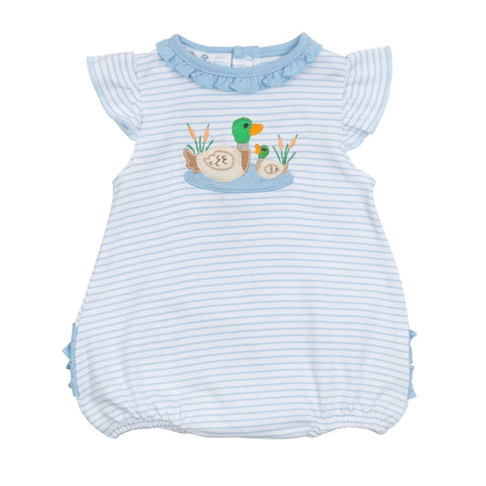 Mallard Pond Blue Ruffle Pima Bubble
