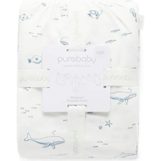 Essentials Organic Newborn Hospital Gift Set - Vanilla Nautical