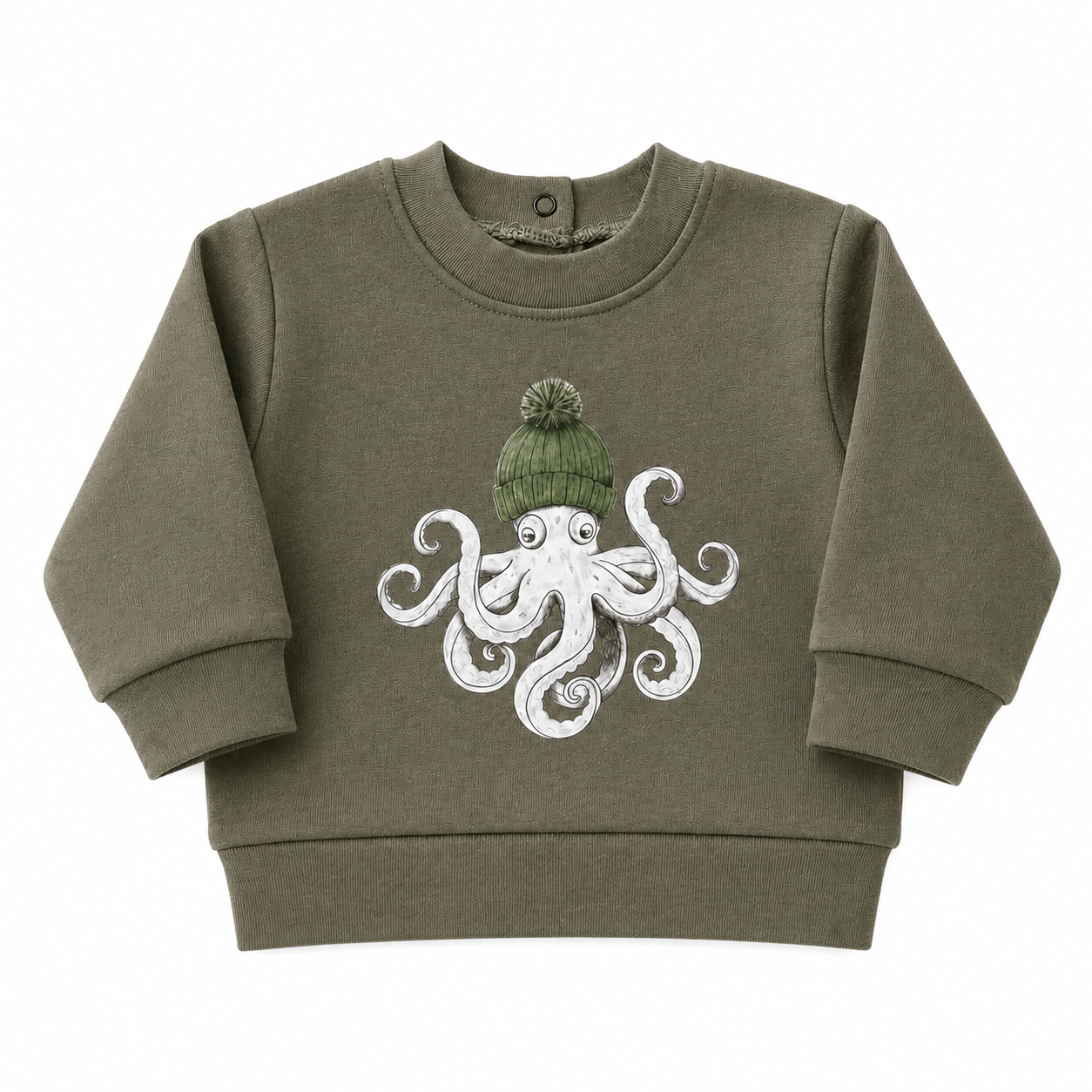 Organic Octopus Cozy Fleece Crewneck Sweatshirt