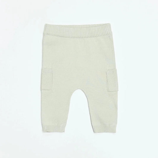 Organic Side Pocket Knit Pants - Stone