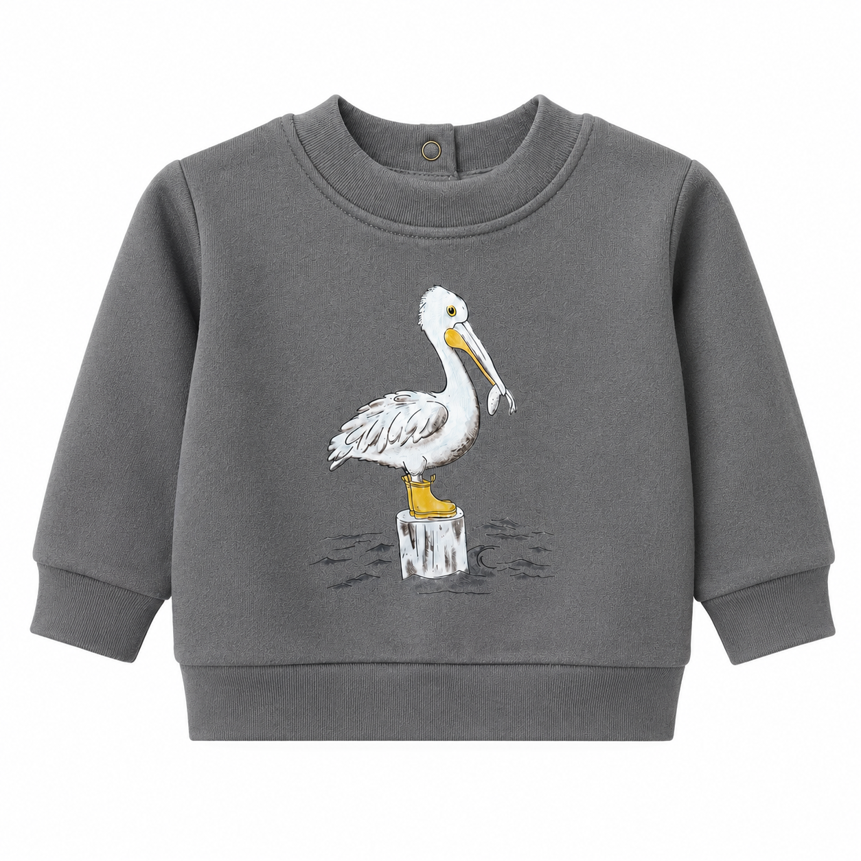 Organic Pelican Cozy Fleece Crewneck Sweatshirt