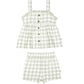 Organic Gingham Peplum Shirt & Shorts Set