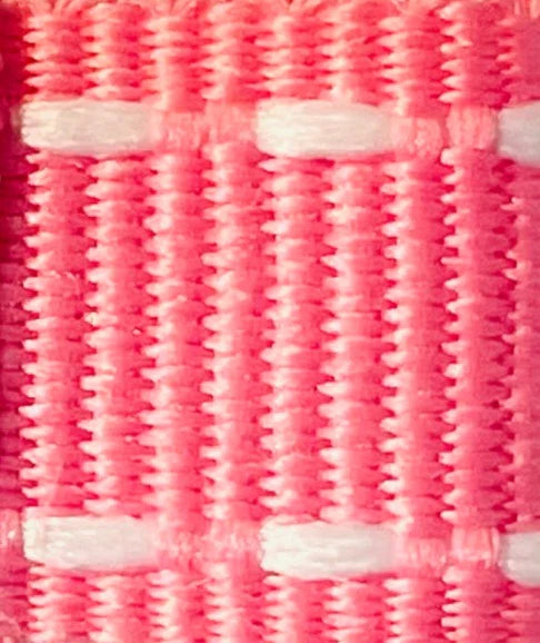 Pink with White Side Stitch Set of Two Hair Bows