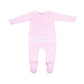 Pink Mini Stripes Pima Footie