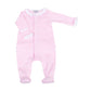 Pink Mini Stripes Pima Footie