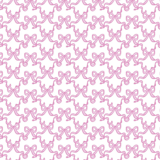 Ruffled Pima Bib - Pretty Pink Bows