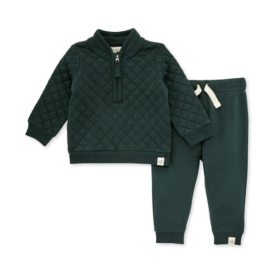 Quilted Top & French Terry Pant Set