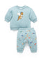 Organic Applique Dragon Quilted Sweatshirt/Pant Set