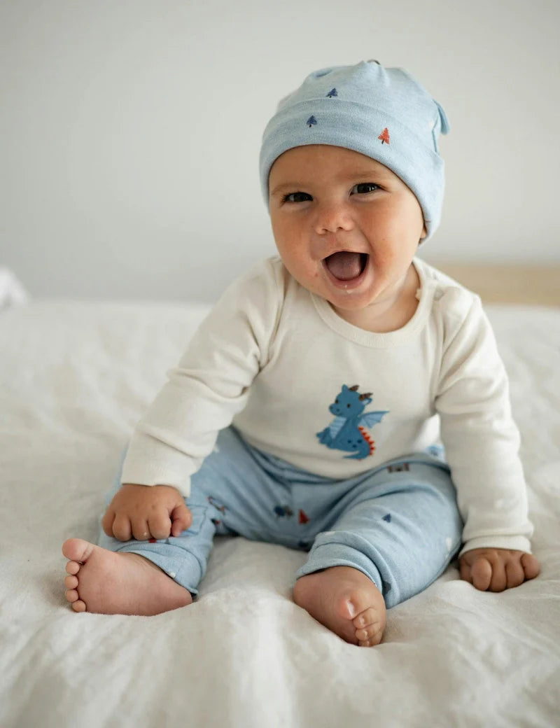 Organic Applique Castle Bodysuit/Pant 3PC Gift Set