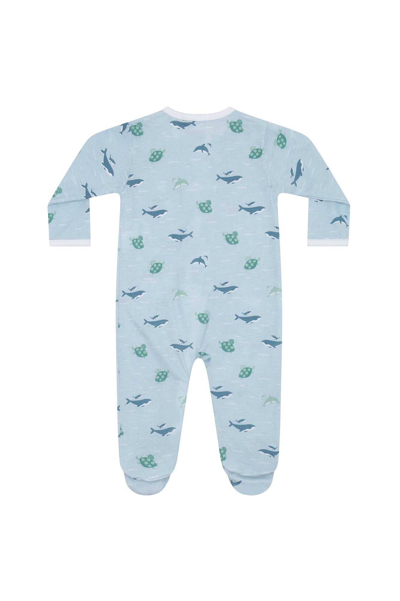 Sea Life Zip Pima Footie