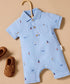 Organic Embroidered Polo Romper