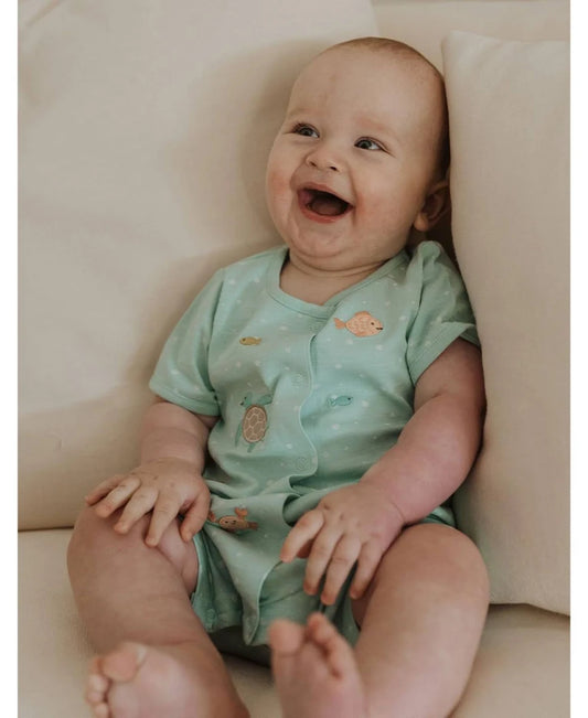 Organic Under The Sea Shortie Romper