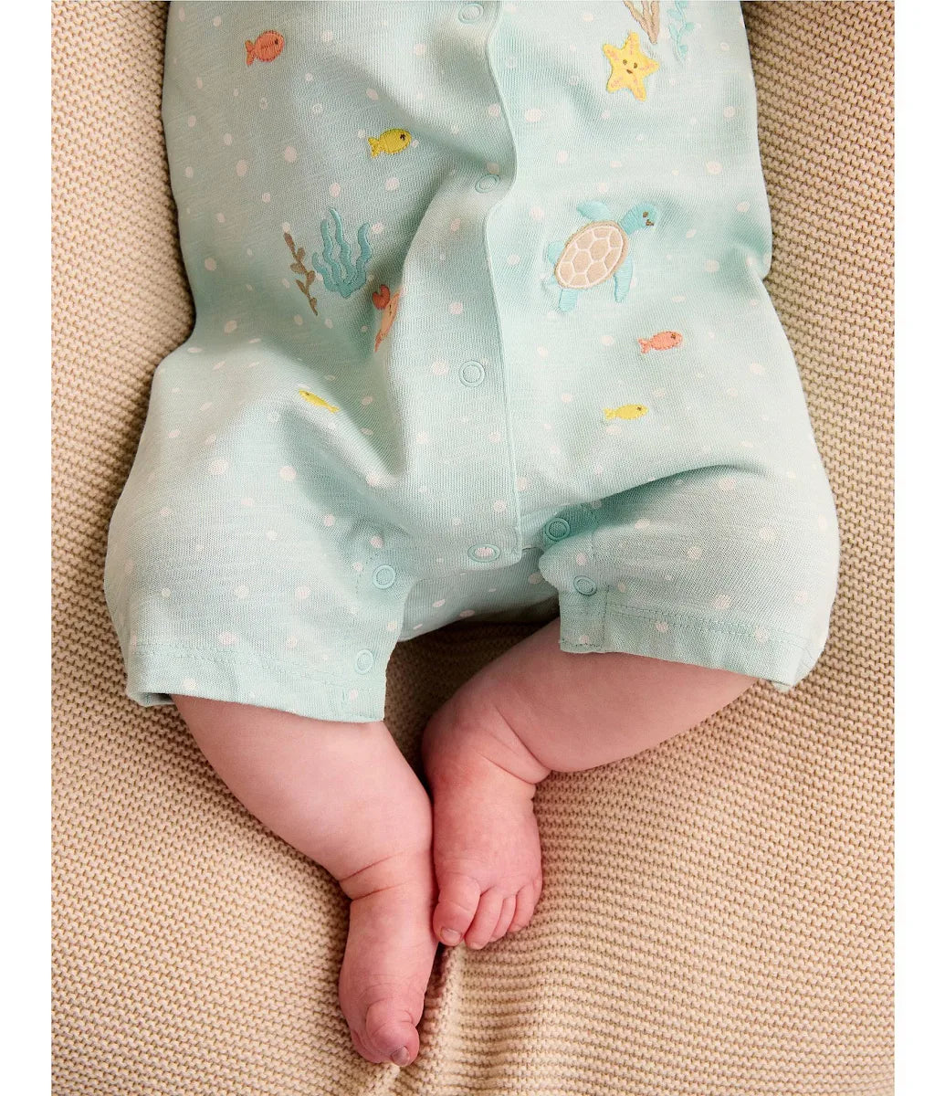 Organic Under The Sea Shortie Romper