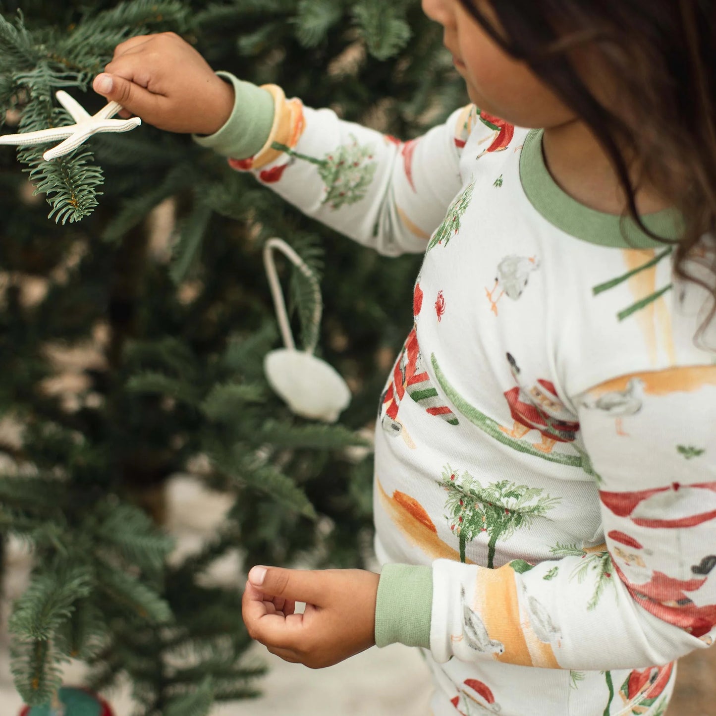 Surfin Santa Organic Footie Pajamas