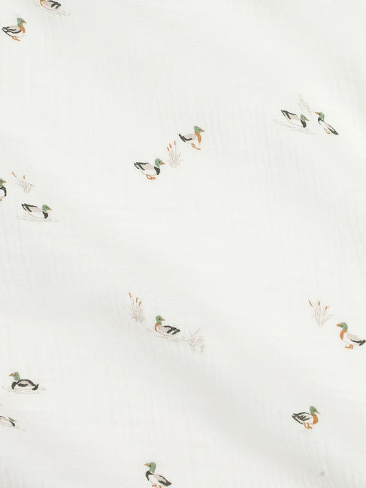 Organic Muslin Swaddle Blanket - Mallard