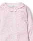 Pima Ruffle Collar Footie in Sweethearts