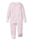 Pima Ruffle Collar Footie in Sweethearts