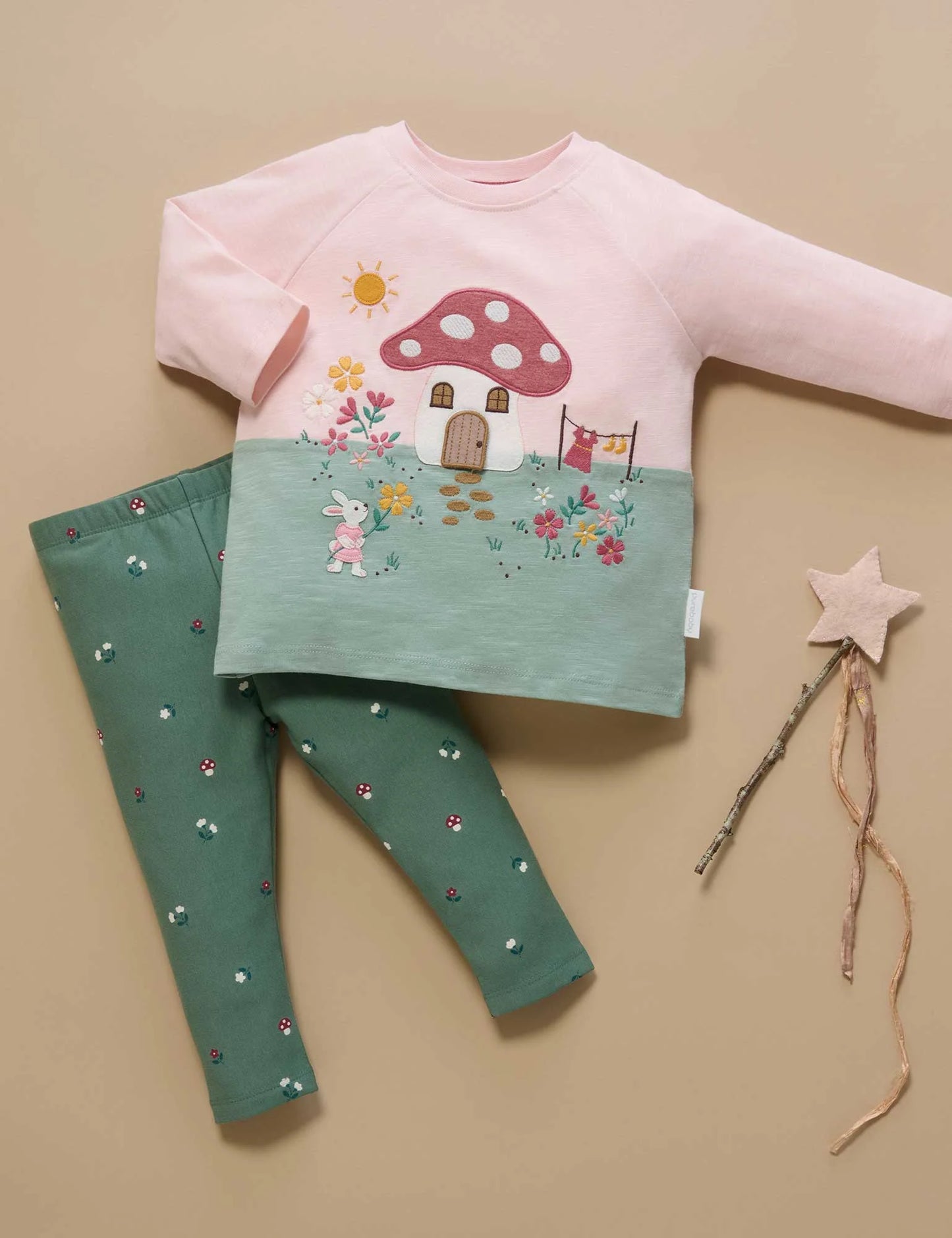Organic Toadstool Shirt + Legging Set