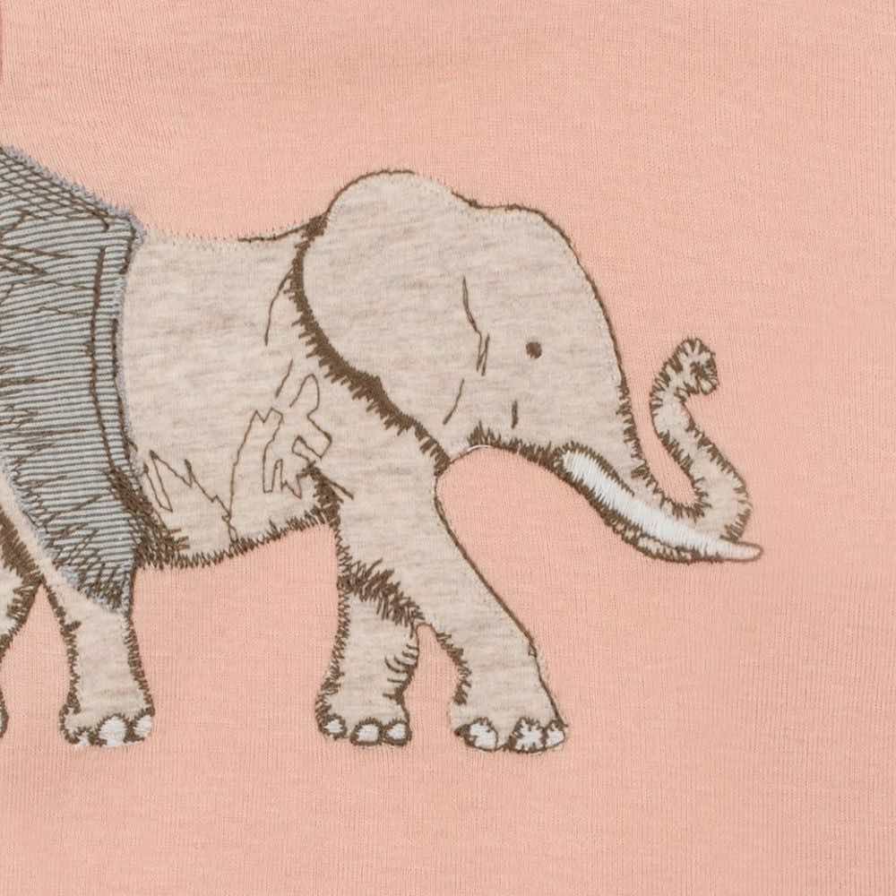 Tutu Elephant Appliqué Organic Long Sleeve Bodysuit