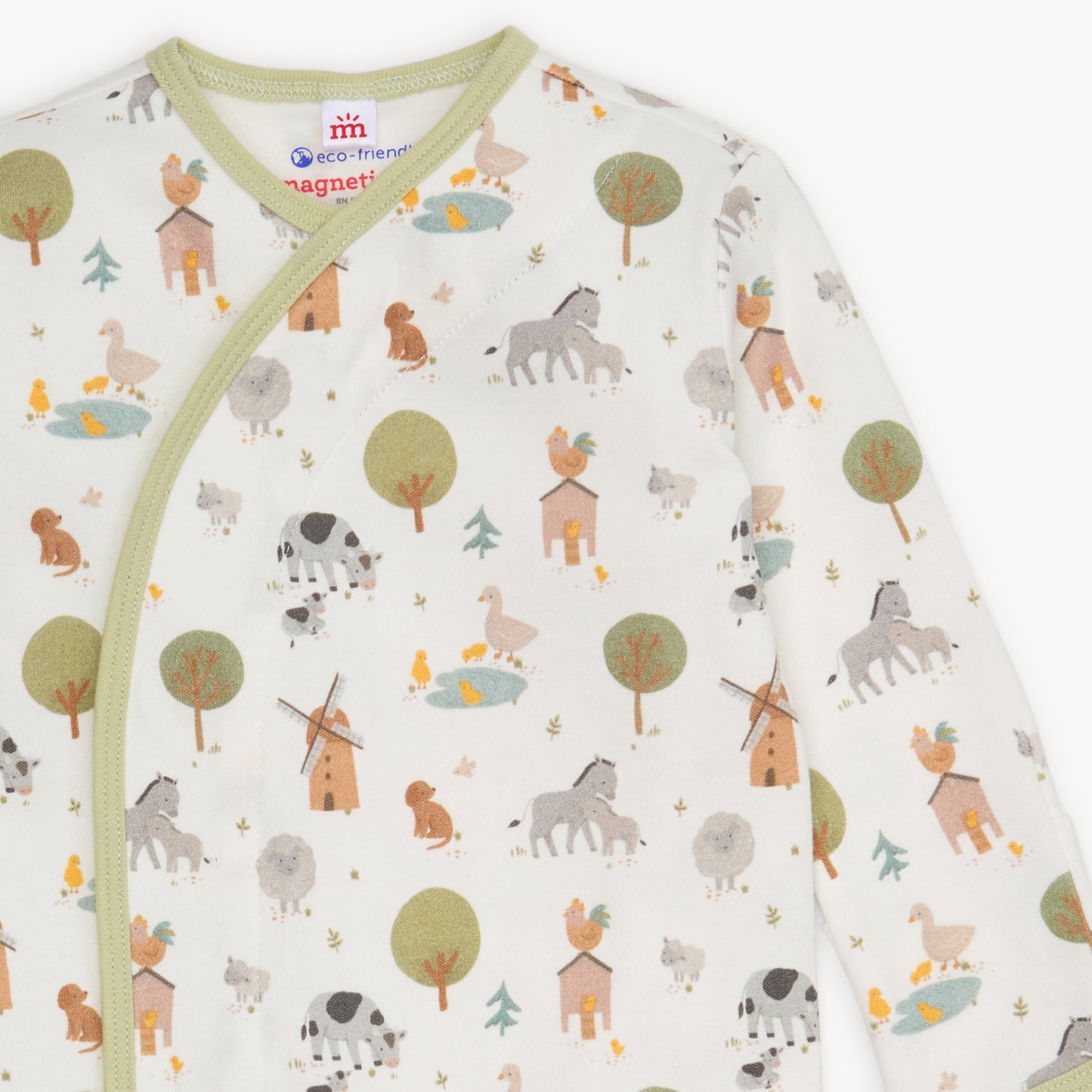 Funny Farm Organic Magnetic Gown + Hat Set