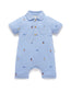 Organic Embroidered Polo Romper