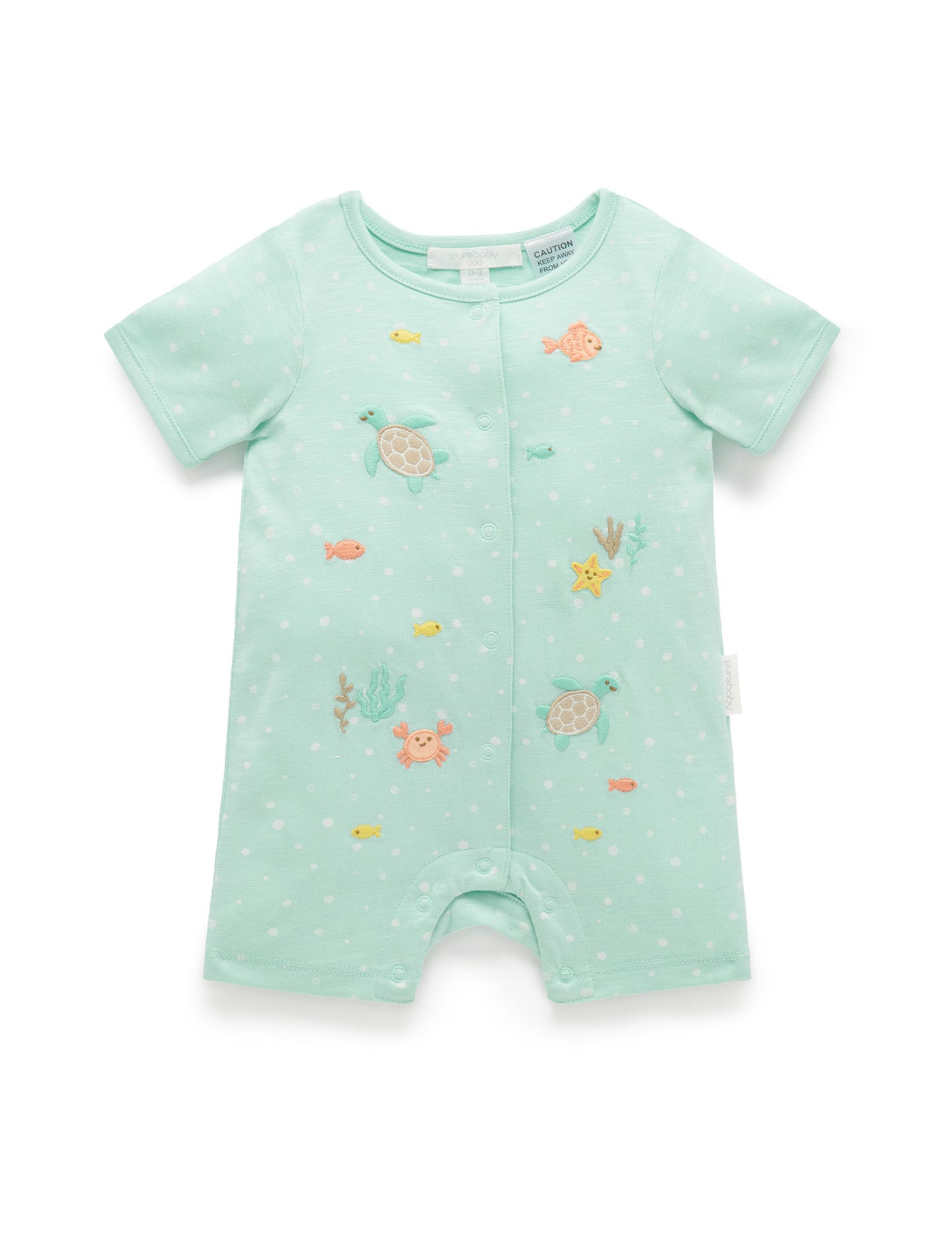 Organic Under The Sea Shortie Romper