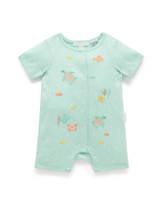 Organic Under The Sea Shortie Romper