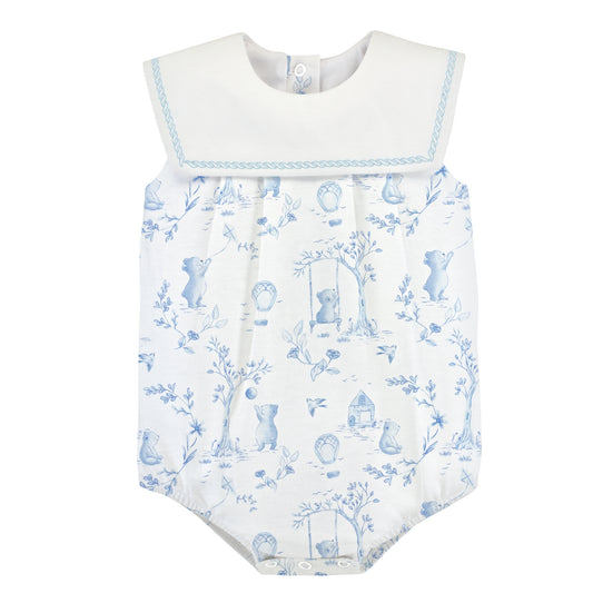 Toile De Jouy Blue Sailor Bib Bubble