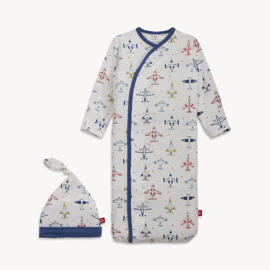Just Plane Fun Magnetic Gown + Hat Set
