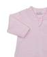 Giraffe Laughs Pink Jacquard Zip Pima Footie